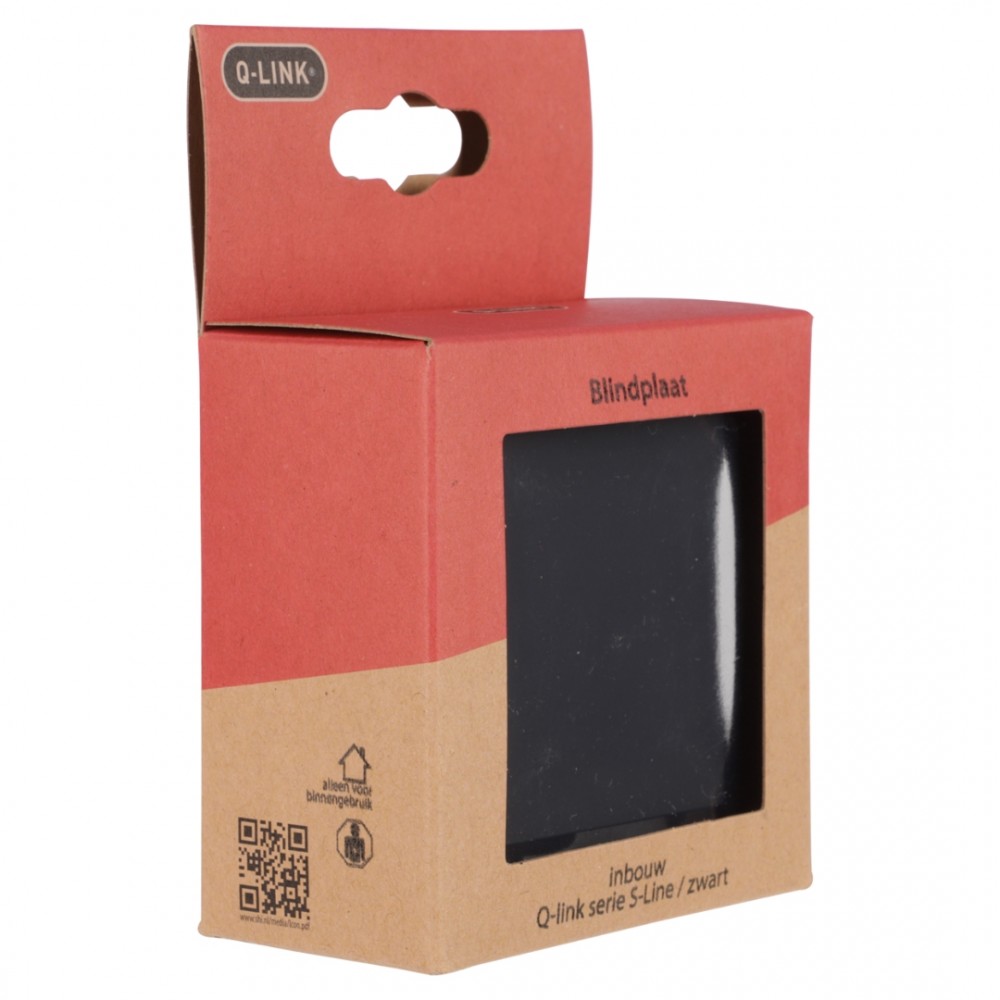 Q-Link S-Line blindplaat inbouw - zwart
