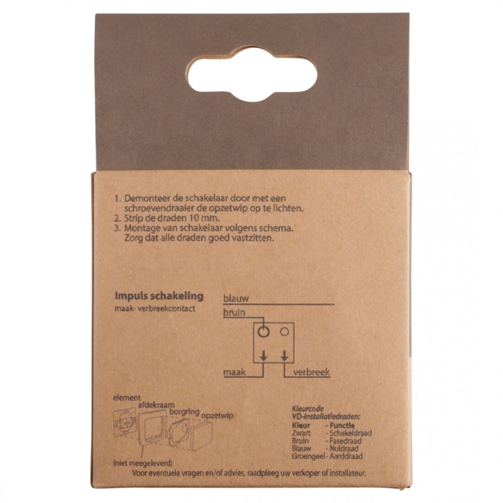 Busch-Jaeger Reflex schakelaar inbouw - impuls - maakcontact - polarwit