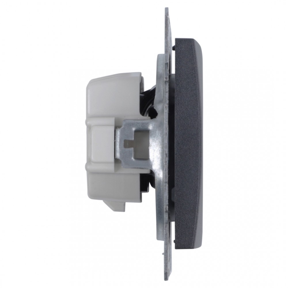 Berker S1 contactdoos inbouw - 1-voudig - antraciet