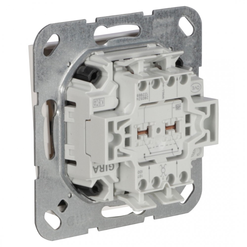 Gira System 55 schakelaar inbouw - kruis - polarwit