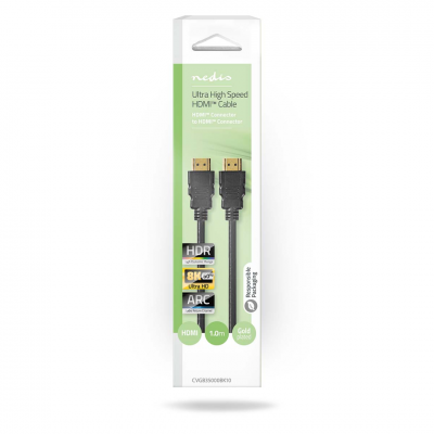 Ultra High Speed HDMI-Kabel Zwart 1 meter Ultra High Speed HDMI-Kabel Zwart 1 meter
