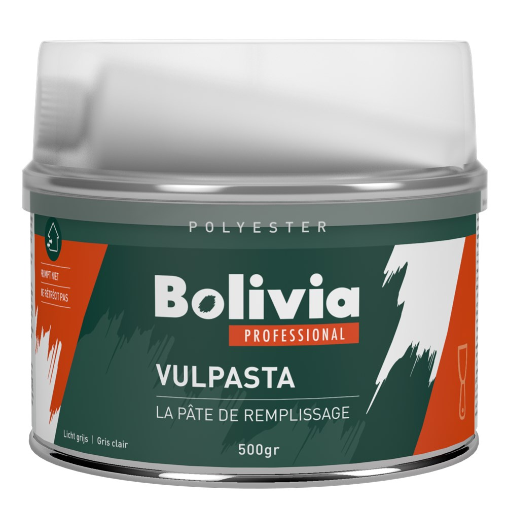 Bolivia U2 Polyesterplammuur Vulpasta grijs 500 gram