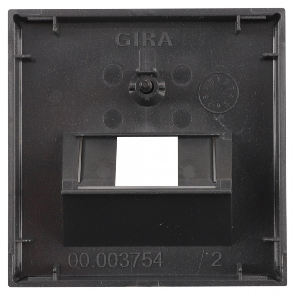 Gira E2 centraalplaat telefoon/data - 2 x 8-polig - zwart