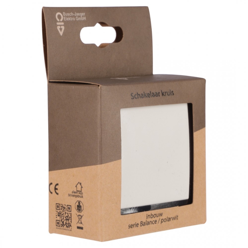 Busch-Jaeger Balance schakelaar inbouw - kruis - polarwit