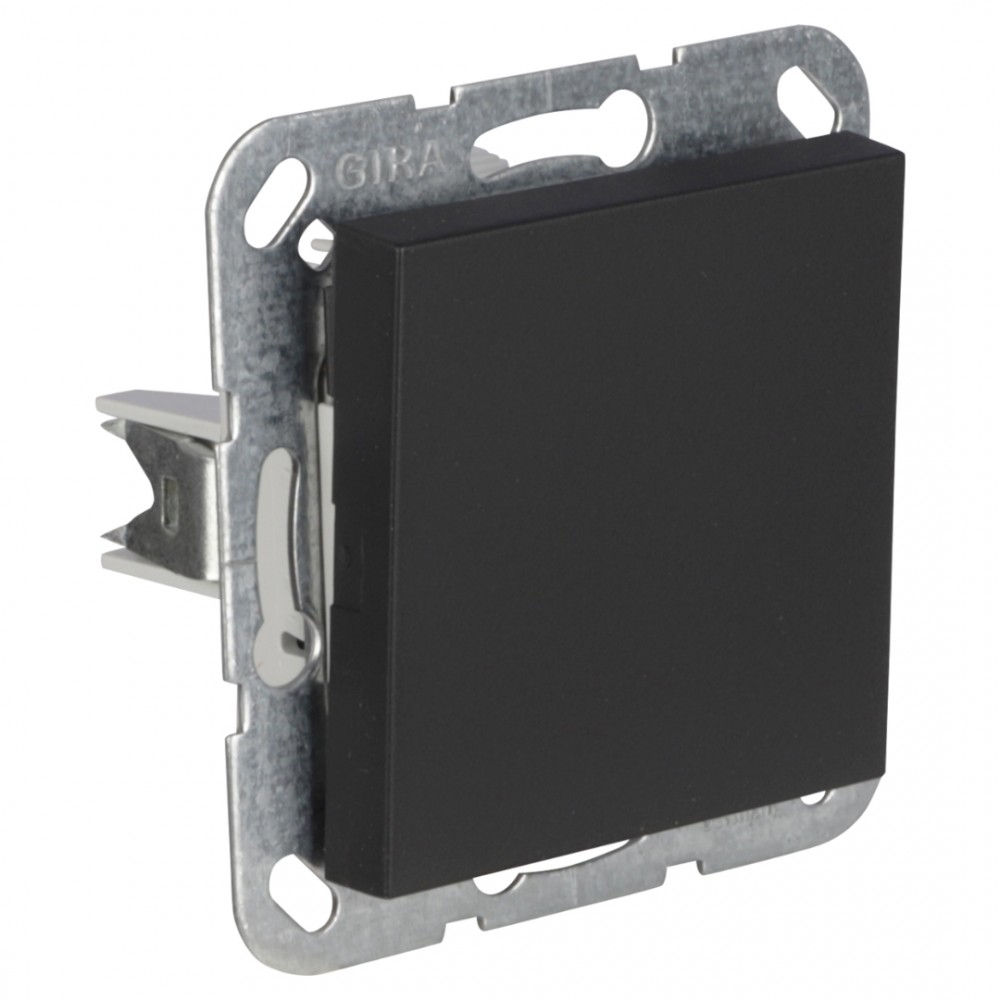 Gira E2 schakelaar inbouw - wissel - zwart