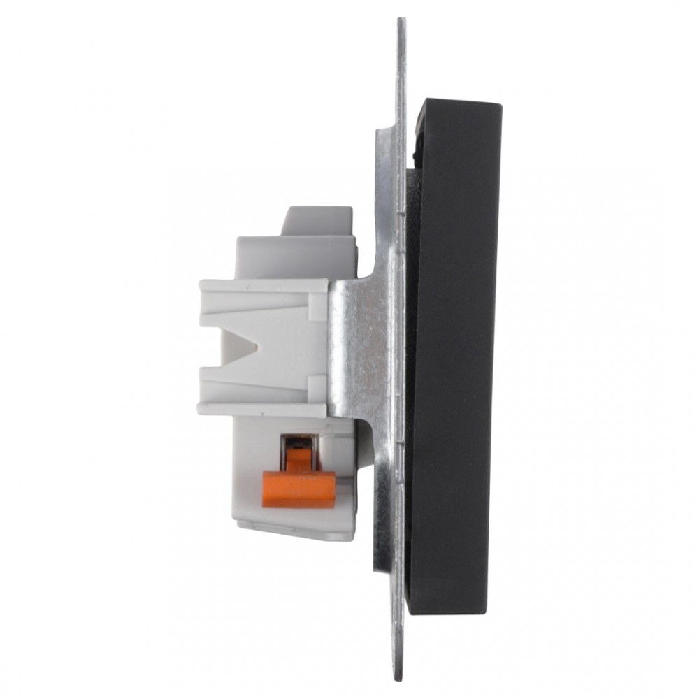 Gira E2 contactdoos inbouw - 1-voudig - zwart