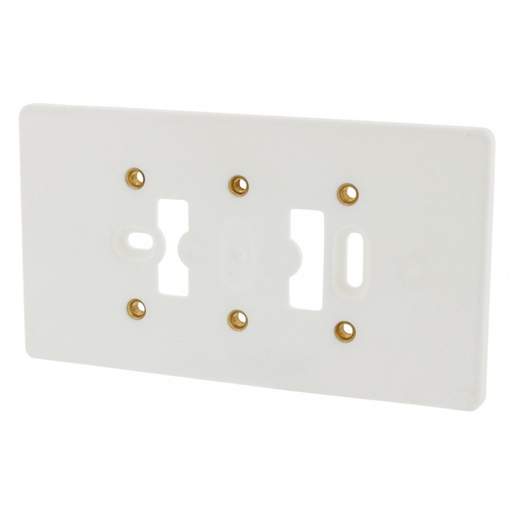 montageplaat met felsmoer - m4 - dubbel - polarwit