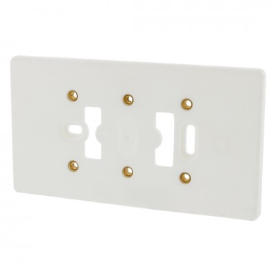 montageplaat met felsmoer - m4 - dubbel - polarwit