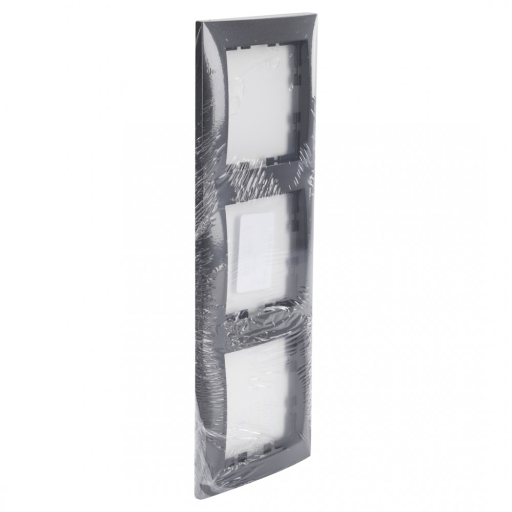 Berker S1 afdekraam inbouw - 3-voudig - antraciet