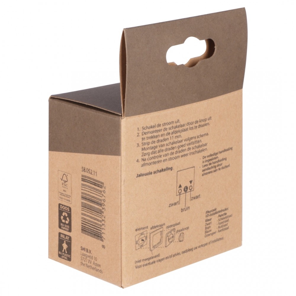 Busch-Jaeger Future Linear schakelaar inbouw - jaloezie - zwart