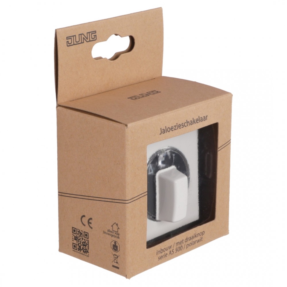 Jung AS500 schakelaar jaloezie - inbouw - polarwit