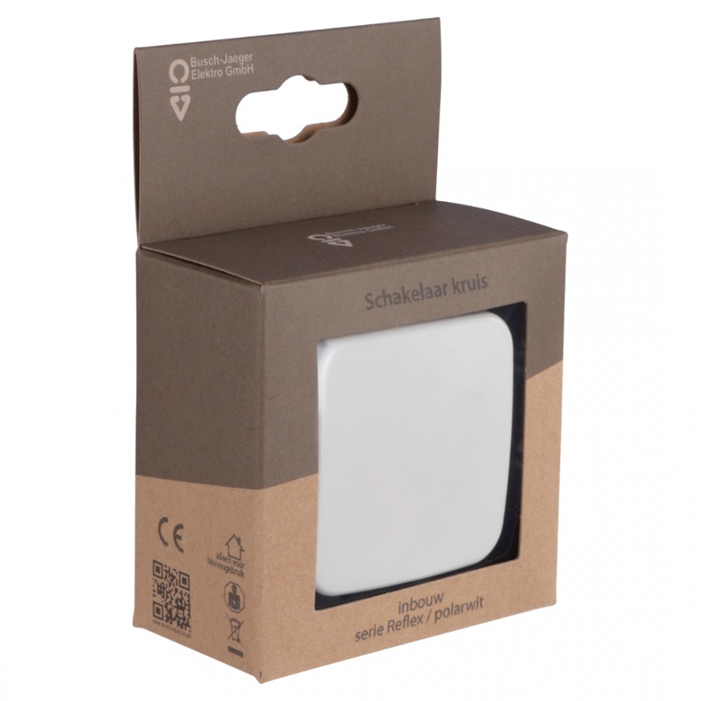 Busch-Jaeger Reflex schakelaar inbouw - kruis - polarwit