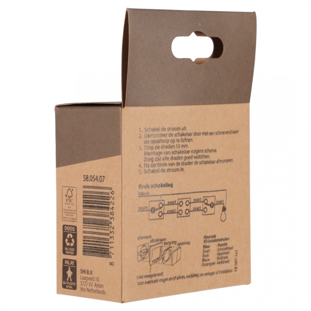 Busch-Jaeger Balance schakelaar inbouw - kruis - polarwit