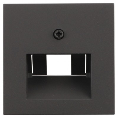 Gira E2 centraalplaat telefoon/data - 2 x 8-polig - zwart