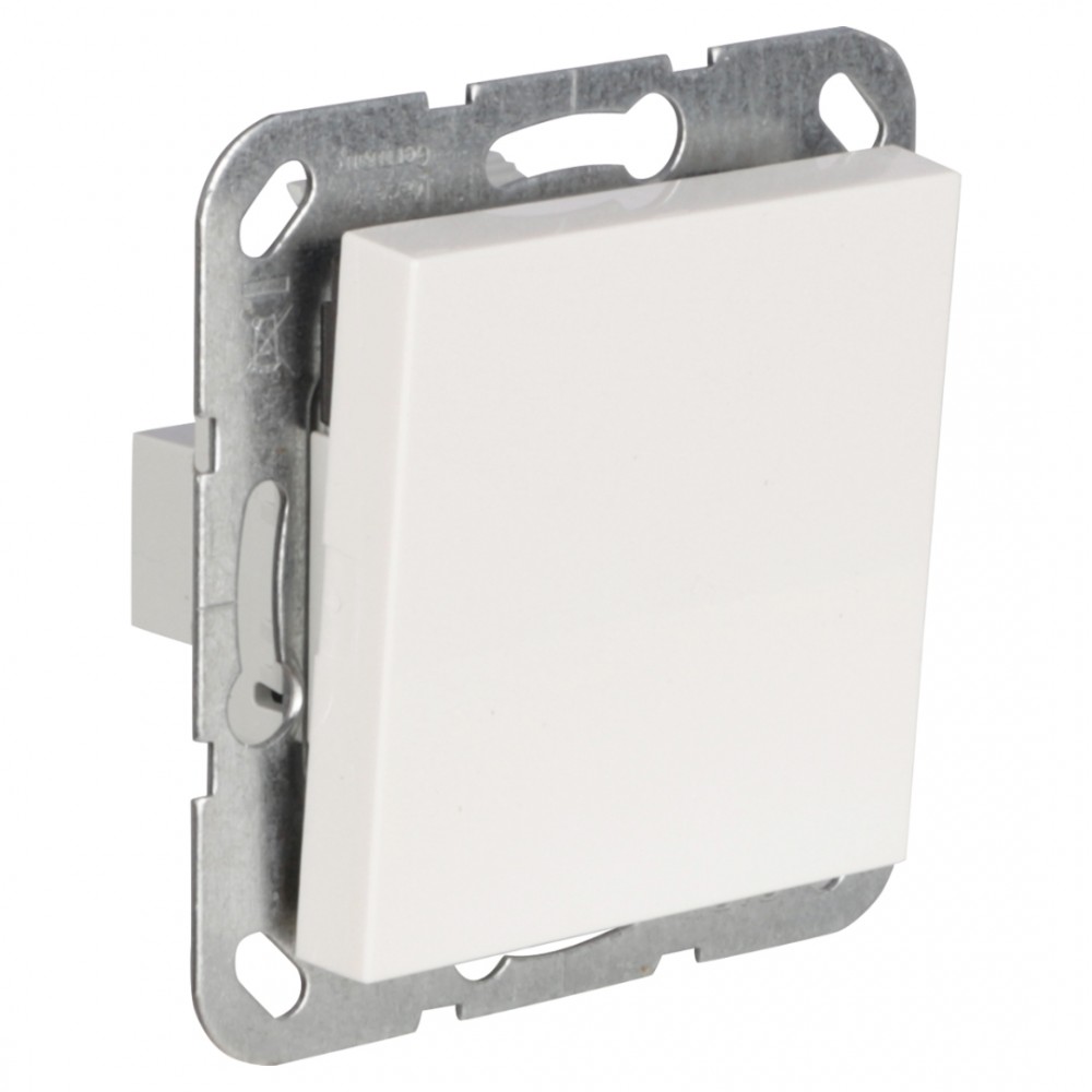 Gira System 55 schakelaar inbouw - kruis - polarwit