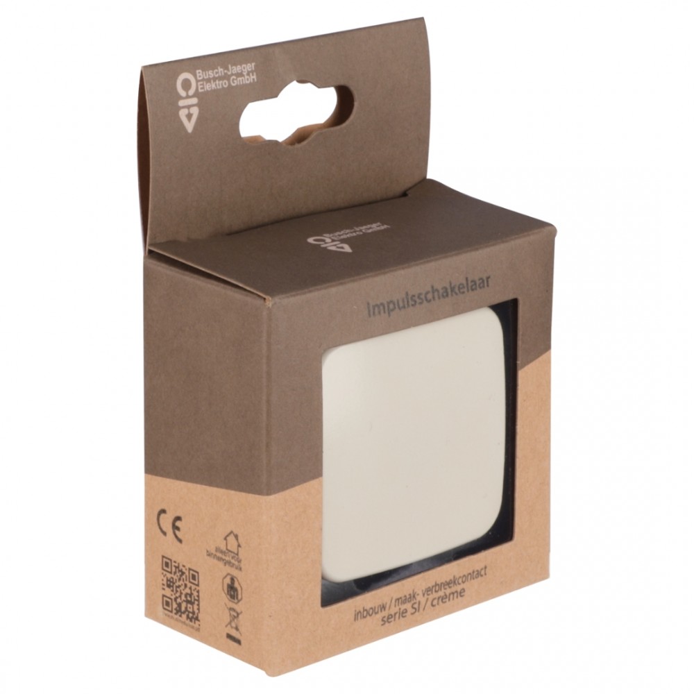 Busch-Jaeger SI schakelaar inbouw - impuls - maakcontact - crème