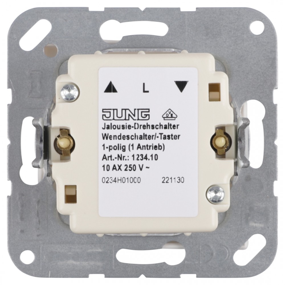 Jung AS500 schakelaar jaloezie - inbouw - polarwit
