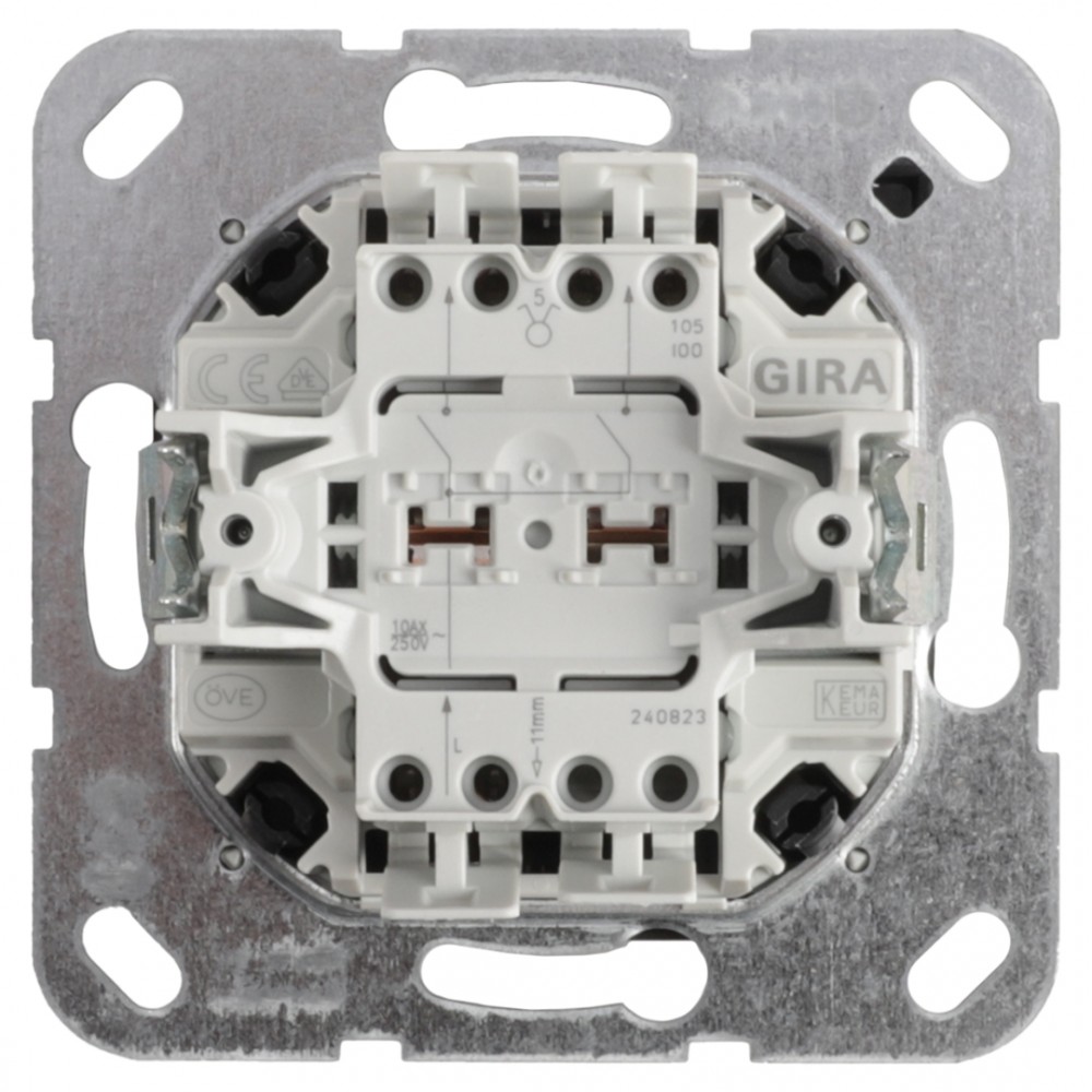 Gira E2 schakelaar inbouw - serie - zwart