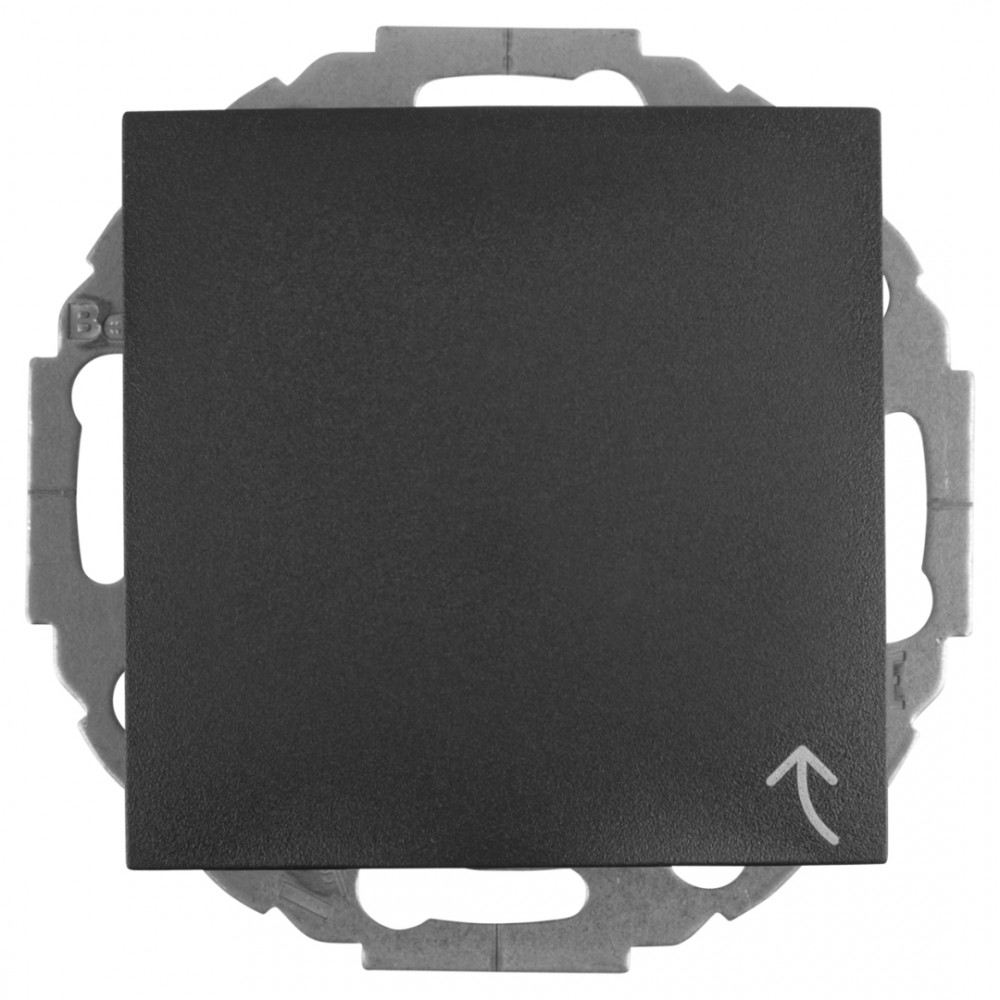 Berker S1 contactdoos inbouw - 1-voudig - randaarde - antraciet