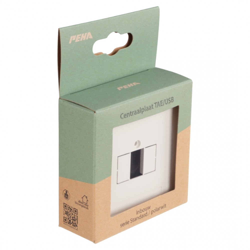 Peha Standard centraalplaat TAE/USB - polarwit