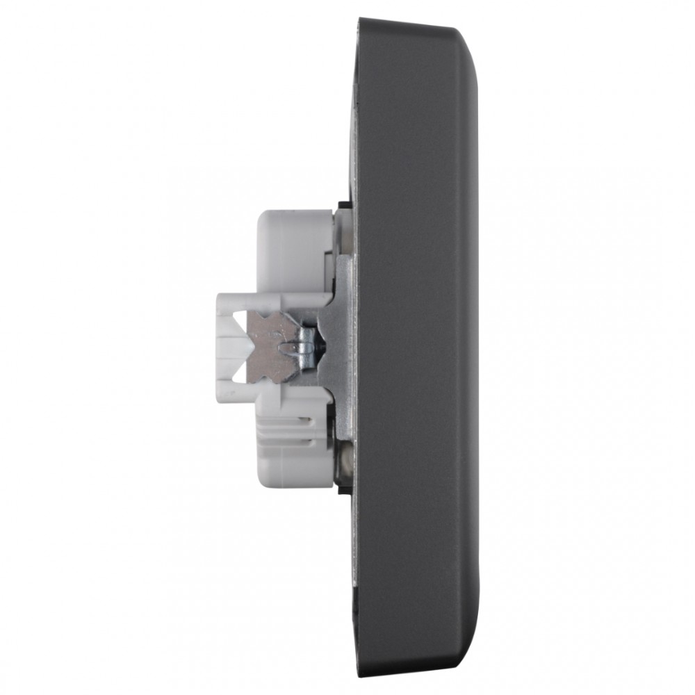 Gira E2 contactdoos inbouw - 2-voudig - randaarde - zwart