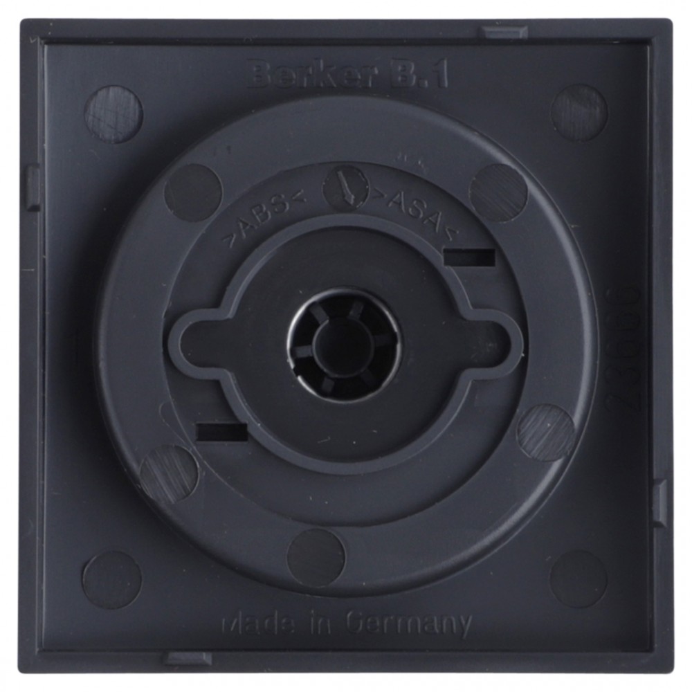 Berker S1 centraalplaat met knop voor dimmer - antraciet