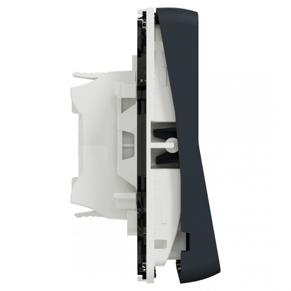 Schneider Mureva Styl schakelaar inbouw - spatwaterdicht - wissel - IP55 - 71 x 71 x 40 mm - antraciet