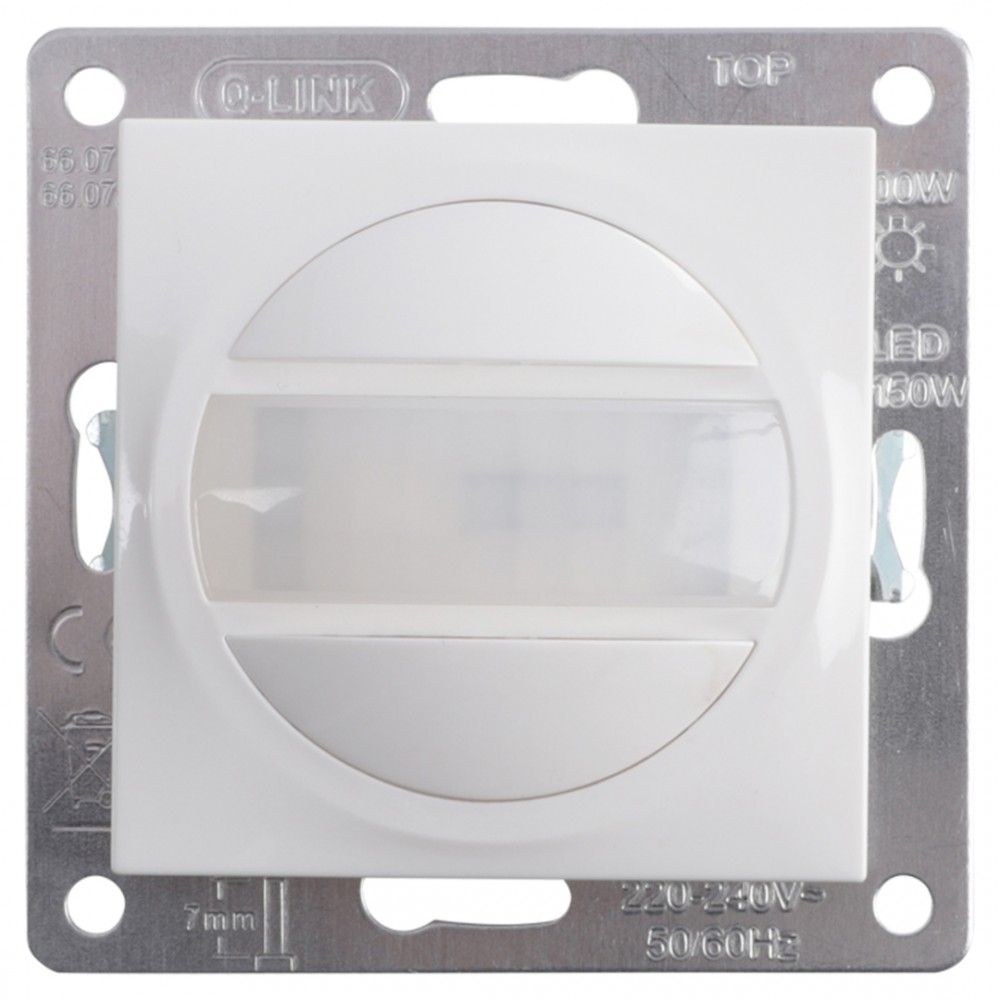 Q-Link S-Line bewegingsmelder inbouw - met schakelaar - polarwit