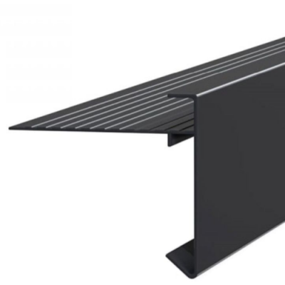 Roval Standaard aluminium daktrim 45 x 45 mm lengte 250 cm zwartgrijs RAL7021