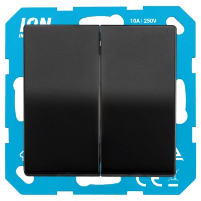 ION Industries V1/J1 schakelaar inbouw - serie - mat zwart