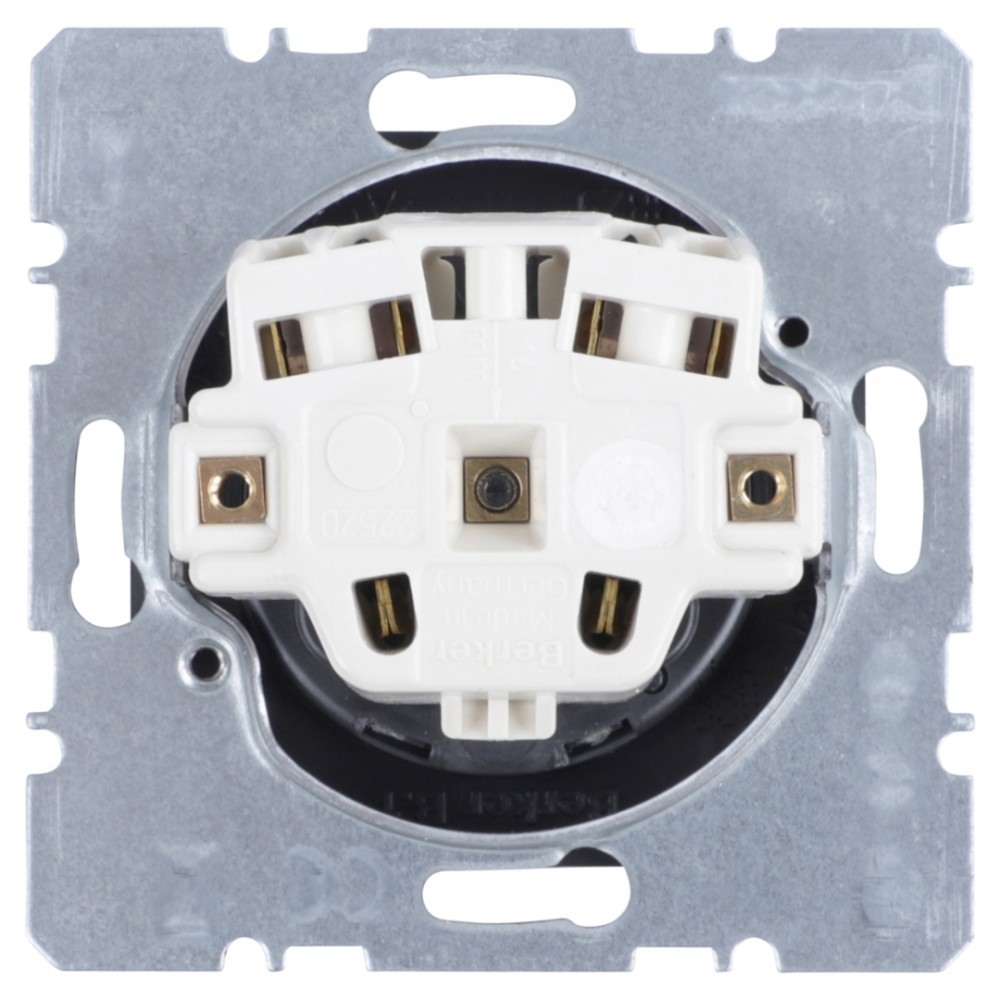 Berker S1 contactdoos inbouw - 1-voudig - antraciet