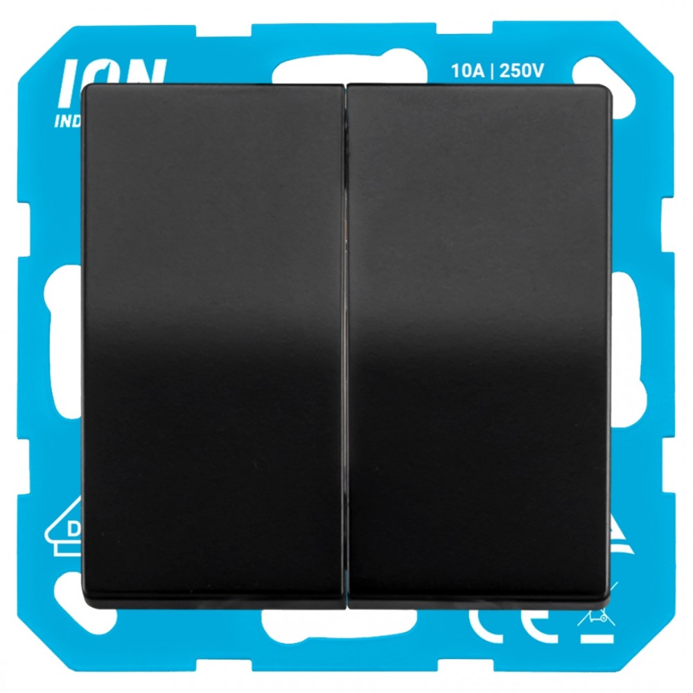 ION Industries V1/J1 schakelaar inbouw - wissel/wissel - zwart