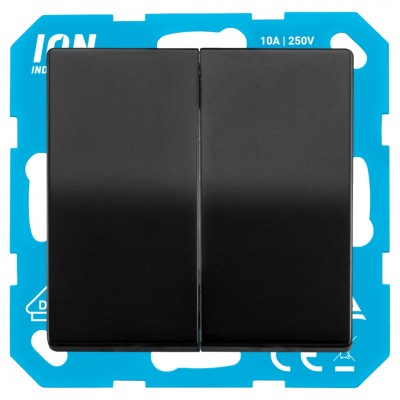 ION Industries V1/J1 schakelaar inbouw - wissel/wissel - zwart