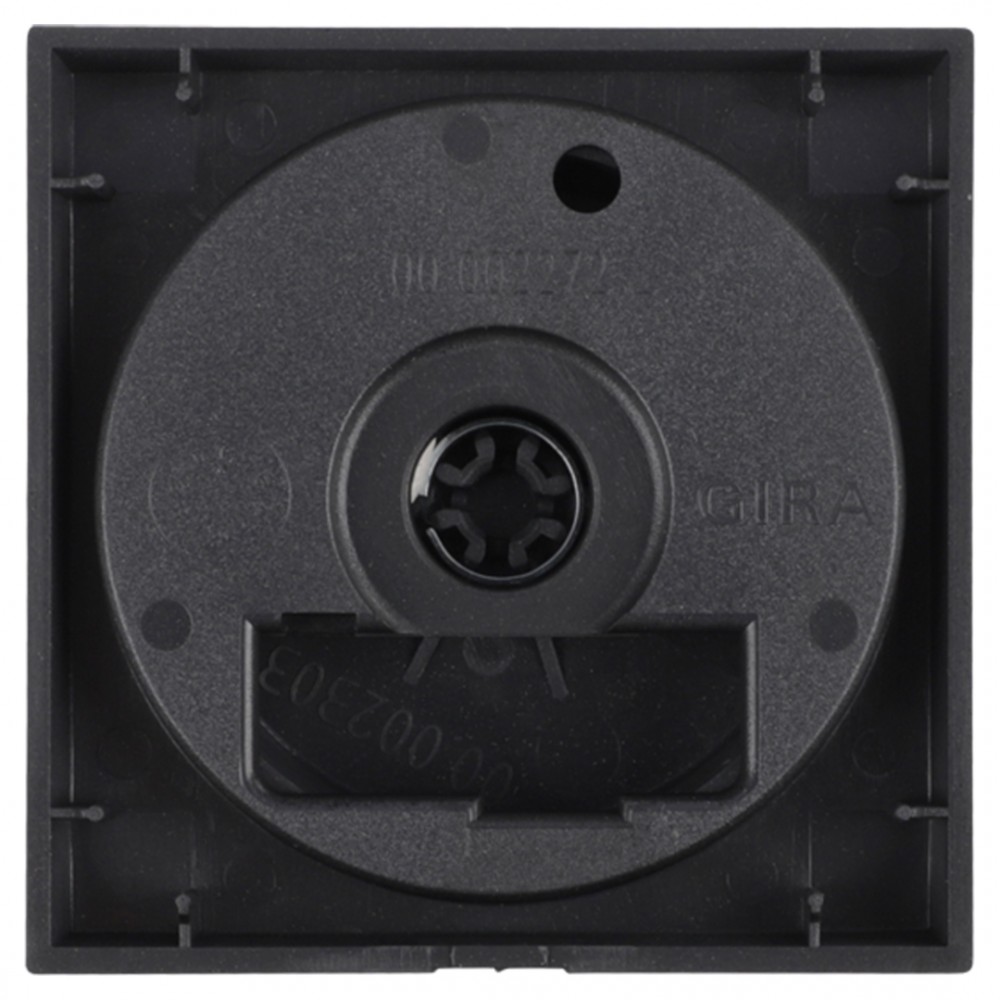 Gira E2 centraalplaat met knop dimmer - zwart