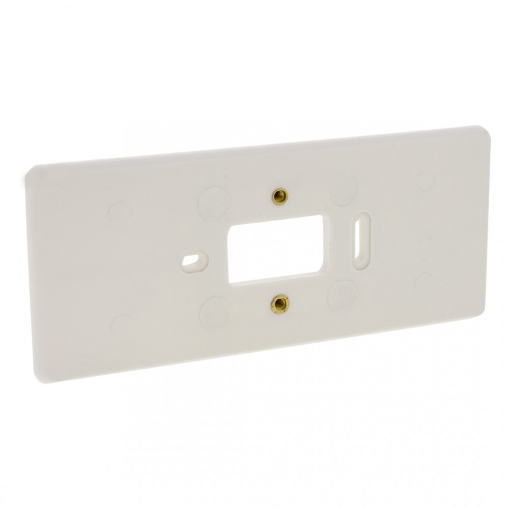 montageplaat met felsmoer - m4 - 3-voudig - polarwit