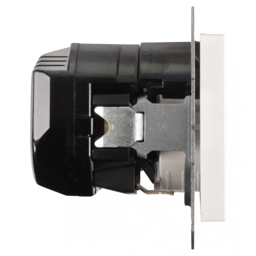 Jung AS500 contactdoos inbouw - 1-voudig - randaarde - polarwit