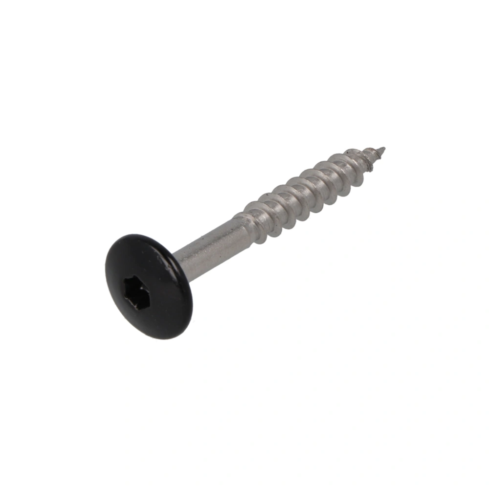 Gevelplaatschroef HPL schroef 4.8X38mm RVS-A2 Zwart RAL9005 100 stuks