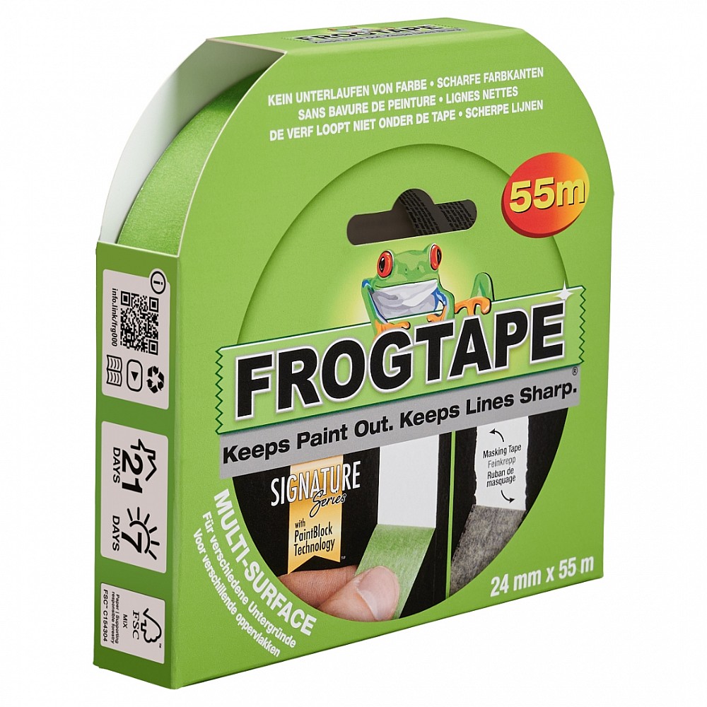 Frogtape afplaktape multi surface groen 24 mm x 55 m