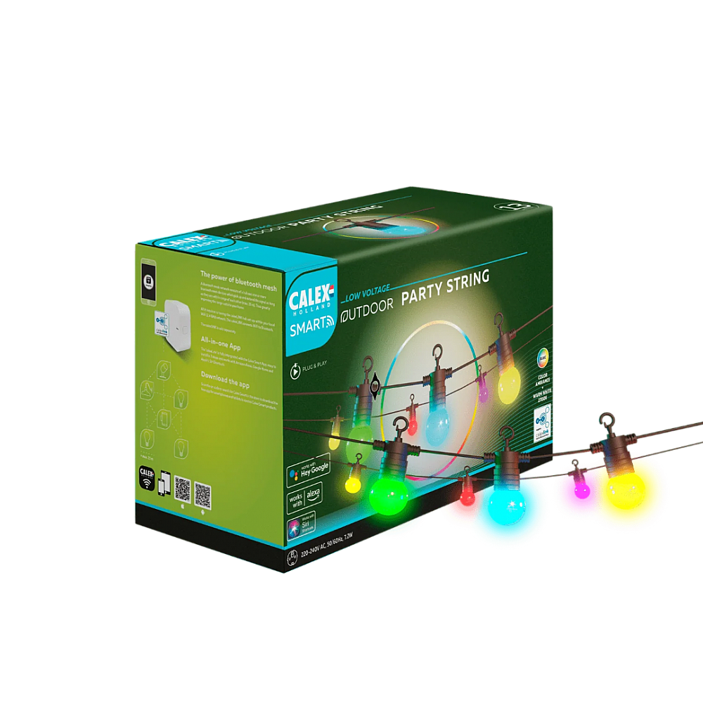 Calex Smart Buitenlichtsnoer- 15 lampen - RGBIC+CC