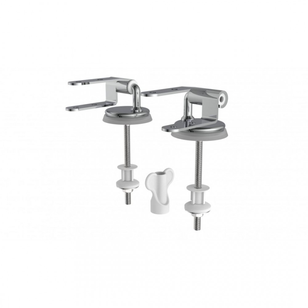 Schutte bevestiging voor WC-zitting, chroom, van MDF