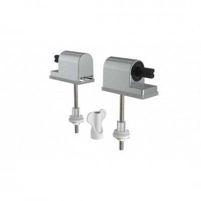 Schutte bevestiging voor WC-zitting, chroom/wit, van Duroplast met valrem