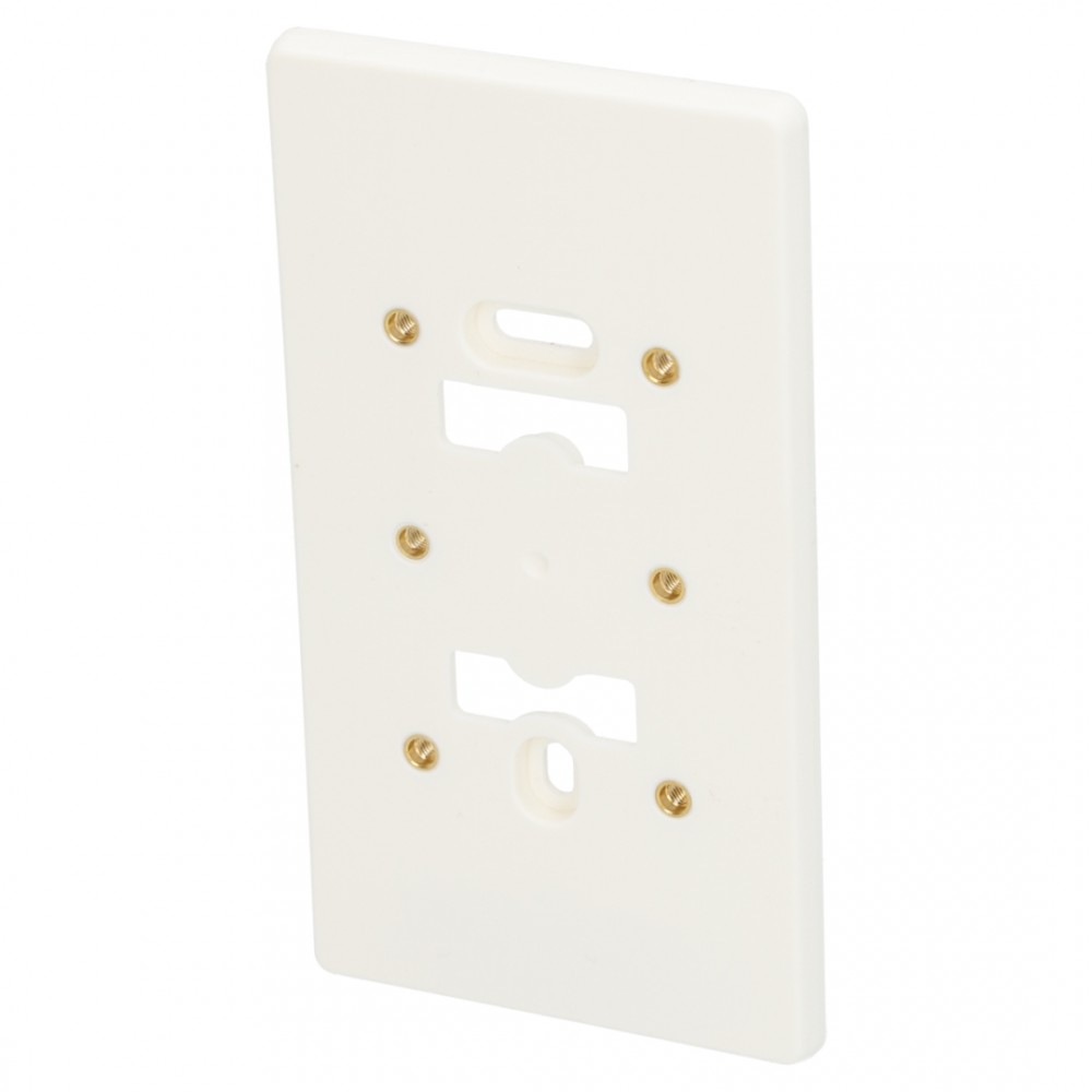 Q-Link montageplaat 3-voudig - met felsmoer - M4 polarwit    