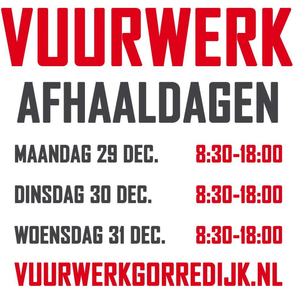 Bouwkern vuurwerk afhaaldagen en losse verkoop 2025