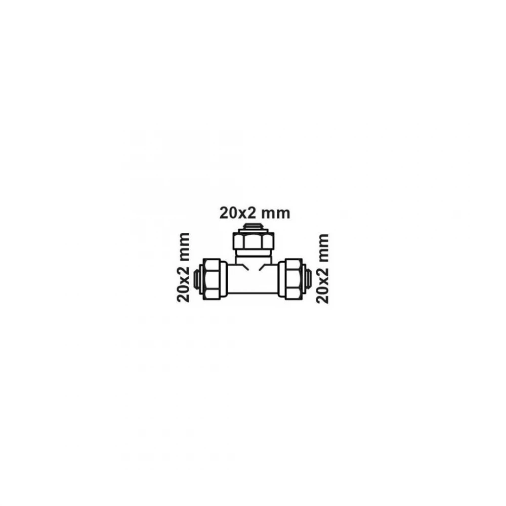 Kirchhoff MS T-stuk, blanco, 20 mm, knelfitting voor meerlagen buis