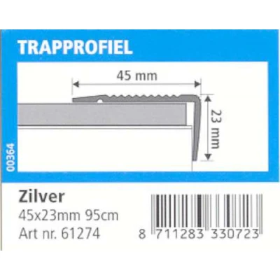 trapprofiel 45x23mm aluminium